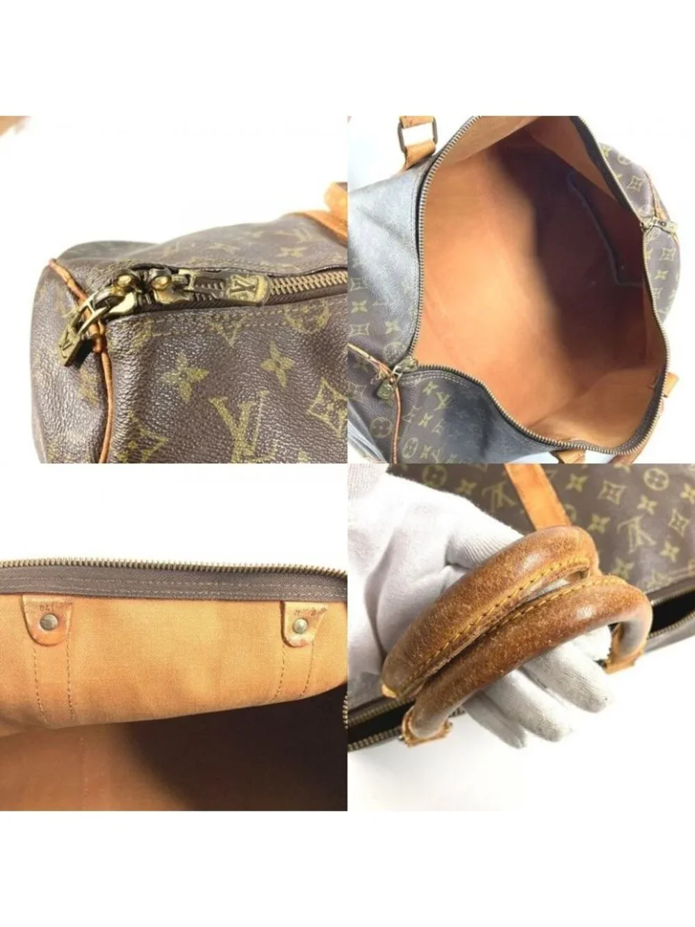 Louis Vuitton Boston Bag Keepall 50 Monogram Canvas Brown - Picture 8 of 9